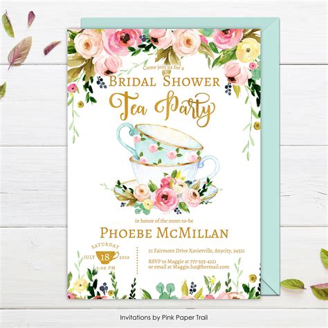 Garden Bridal Shower Invitation Templates