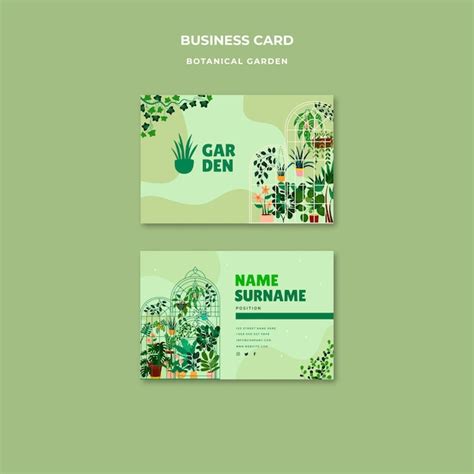 Garden business card template