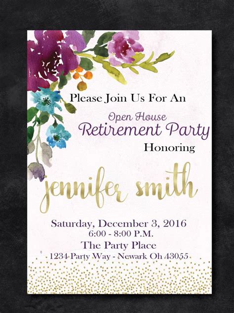 Garden Party Retirement Invitation