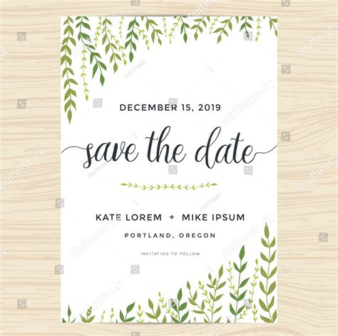 Garden Party Wedding Invitation Template