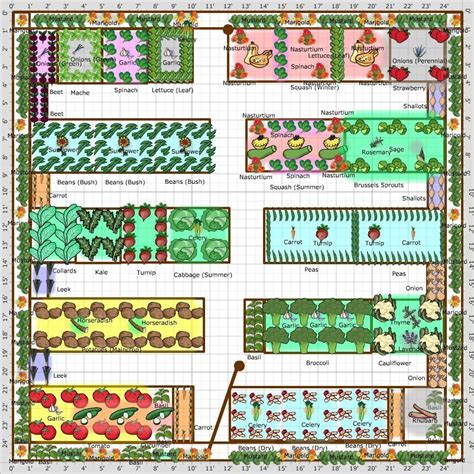 A garden planning sketch