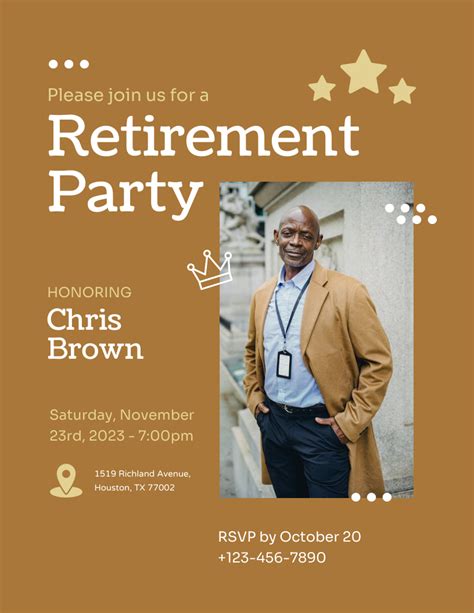 Garden Retirement Party Flyer Template