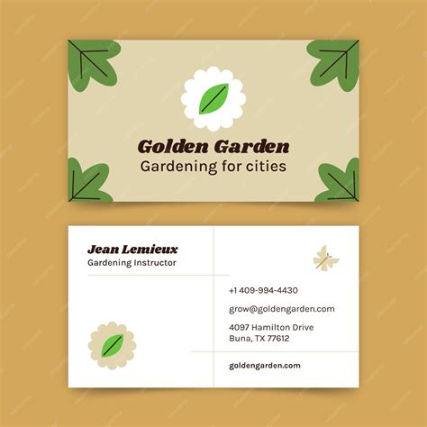 Gardening Business Card Template