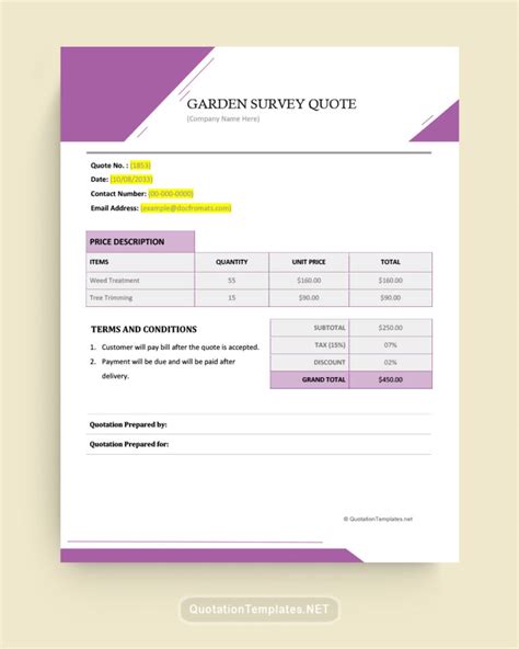 Gardening Quote Template