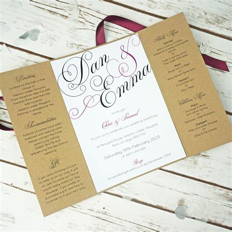 Gatefold Wedding Invitations Images