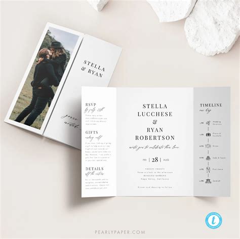 Gatefold Wedding Invitations Template