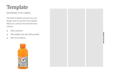 Gatorade Bottle Label Templates