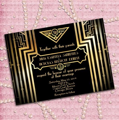 A luxurious invitation with gold accents