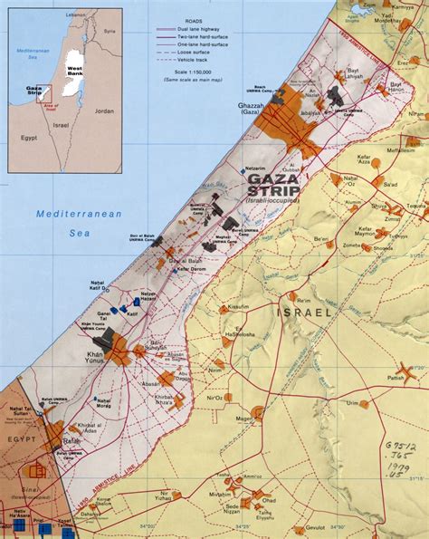 Map of Gaza Strip