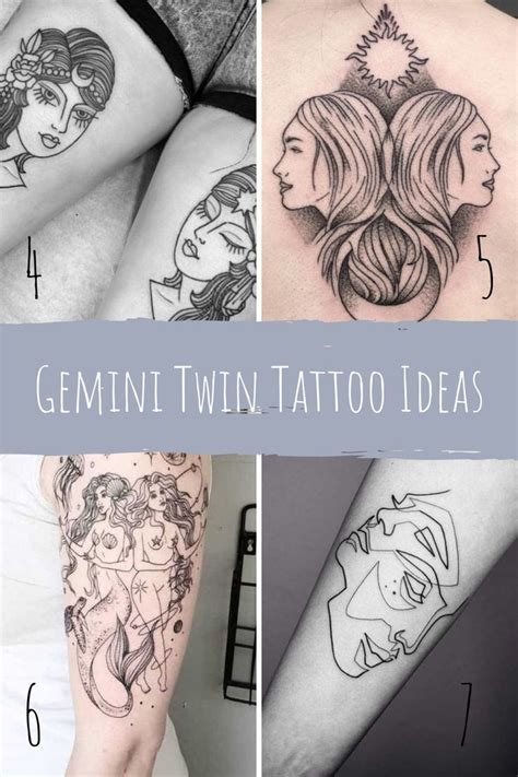 Gemini twin tattoos