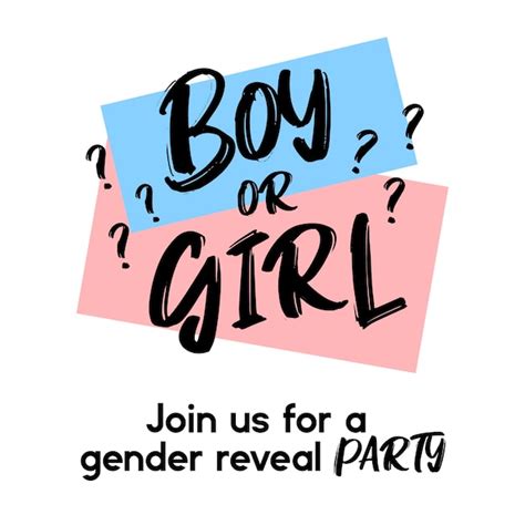 Gender Reveal Party Invitation Design Elements