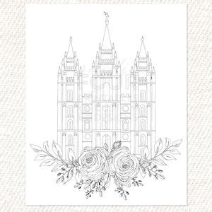 General Conference Temple Coloring Page