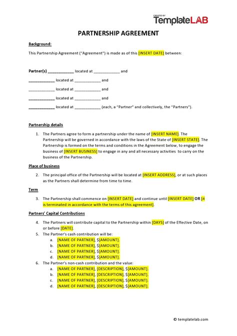 General Partnership Agreements