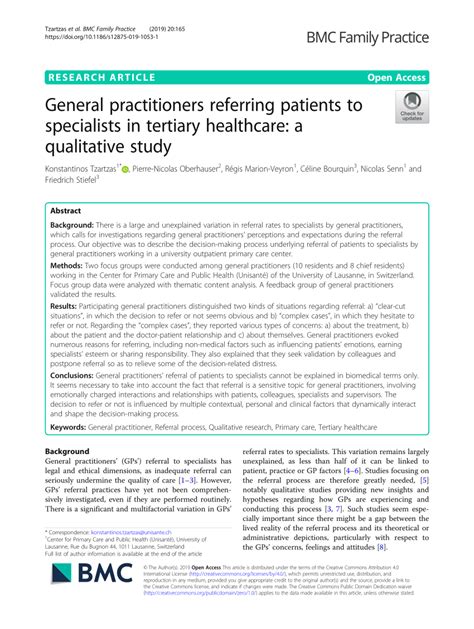 General Practitioner Referring Patient