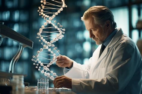 A geneticist working in a laboratory