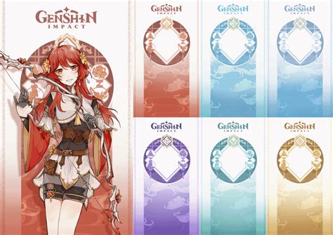 Genshin Character Card Template Customization