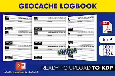 Geocache Logbook Template Ideas