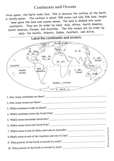 Geography Answer Sheet