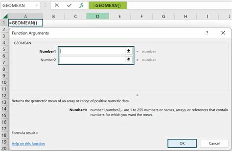 GEOMEAN Function in Excel