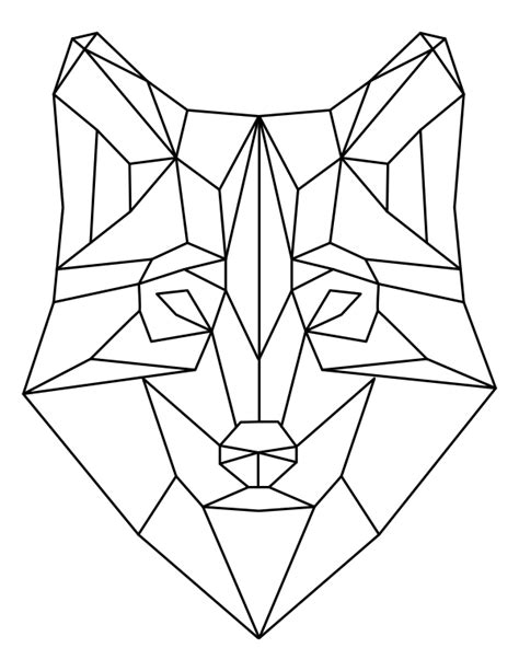 Geometric Animals Coloring Page