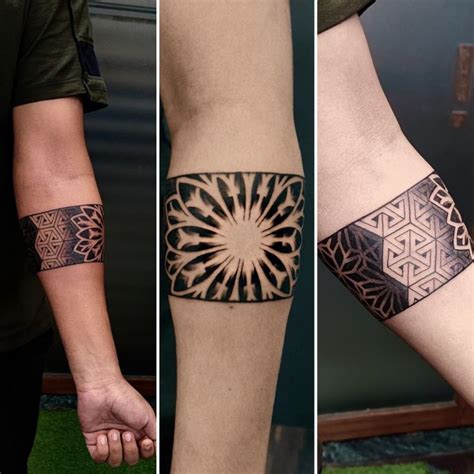 Geometric Band Tattoos