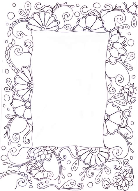 Geometric Borders Coloring Page