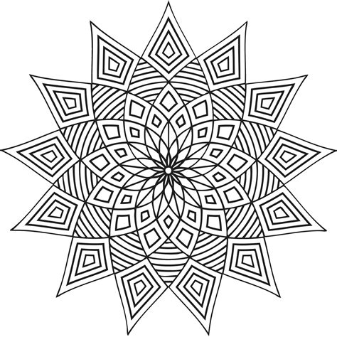 Geometric coloring pages with mandalas and chevrons