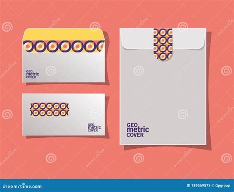 Modern Geometric Envelope Template