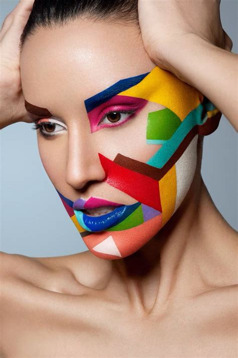 Geometric face paint design