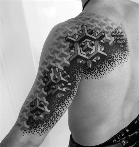 Geometric Filler Tattoo Designs Chest Tattoos