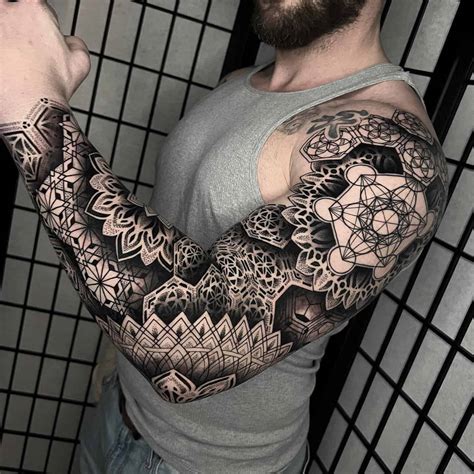 Geometric full sleeve tattoos