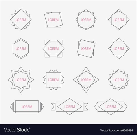 Modern geometric label design