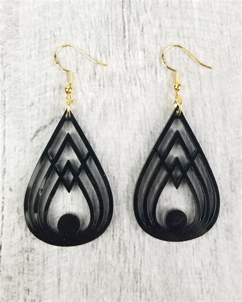 Geometric Laser Cut Earrings