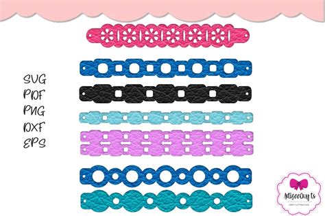 Geometric Leather Bracelet Template