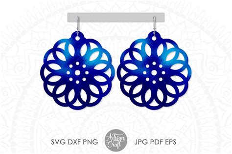 Geometric Leather Earring Template