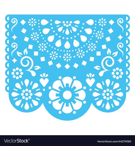 Geometric papel picado template