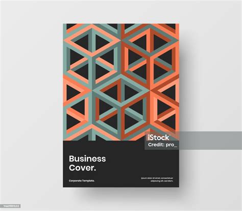 Geometric pattern book cover template