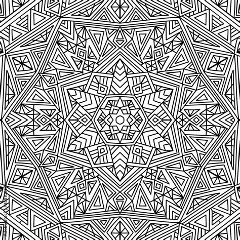 Geometric pattern coloring page