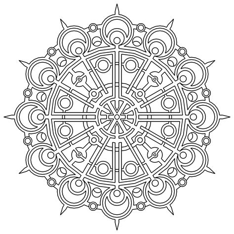 Geometric pattern coloring page