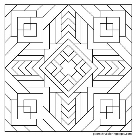 Geometric Patterns 2 Coloring Page