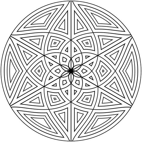 Geometric Patterns Coloring Page