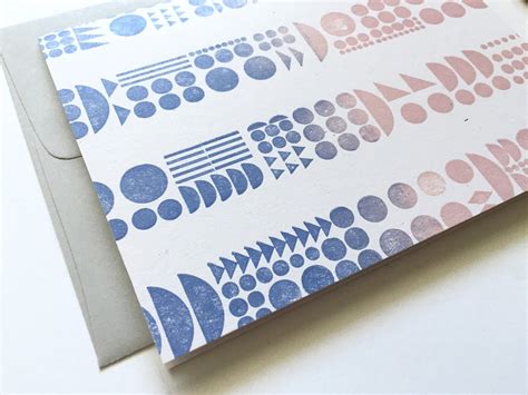 Geometric patterns letterpress design