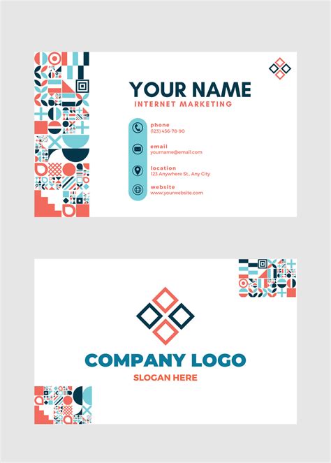 Geometric Photocard Template