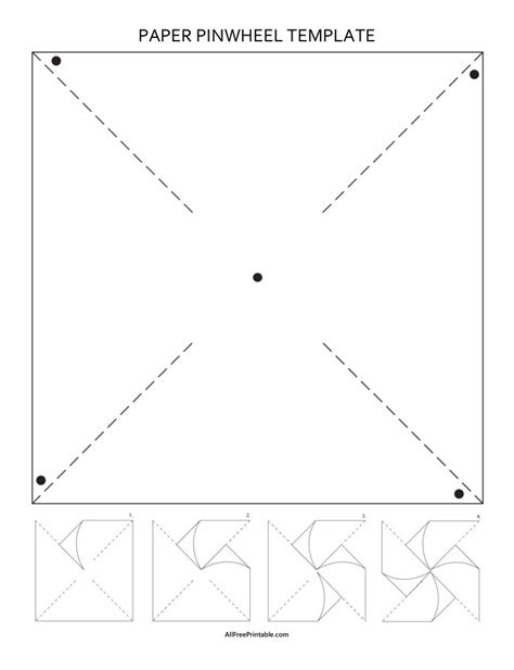 Geometric Pinwheel Template