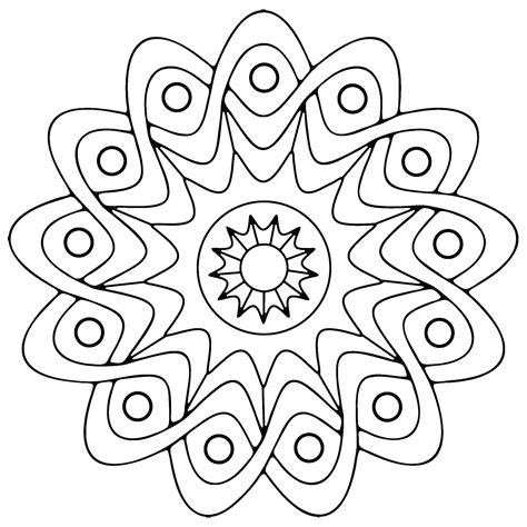 Geometric Shapes Coloring Page