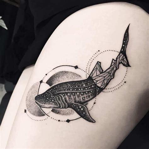 Geometric Shark Tattoos Inspiration