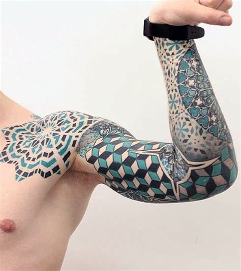 Geometric tattoo sleeve designs