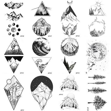 Geometric tattoo sticker covers for trying out new designs