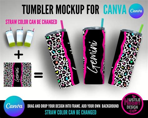 Geometric Template Tumbler Mockup Design