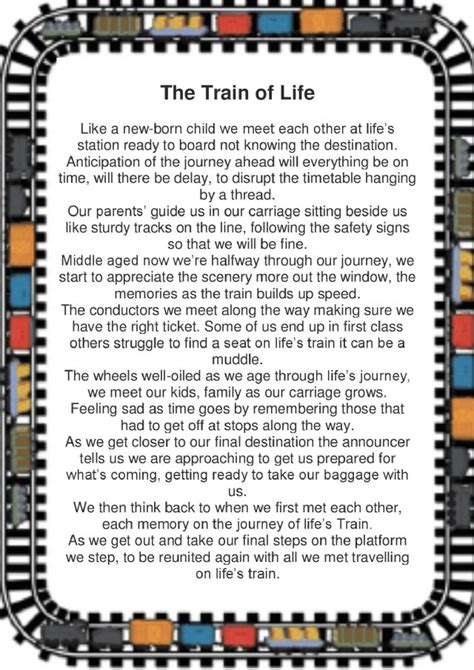 Geometric Train of Life Poem